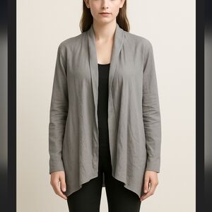 Eileen Fisher Open Cardigan in gray